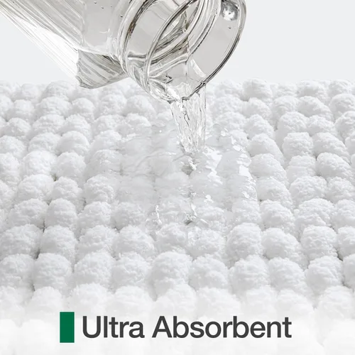 Miniatura 5 de LUMI Alfombra de Baño de Lujo, Tapete de Baño Ultra Suave de Secado Rápido, Alfombra de Baño de Chenilla Gruesa Absorbente Antideslizante, Tapete