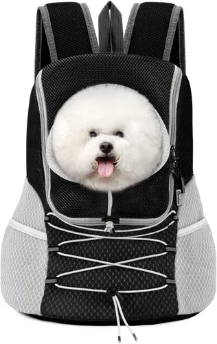 Miniatura 9 de Pawaboo Mochila transportadora para perros y mascotas, mochila de transporte frontal para perros pequeños, medianos y gatos, mochila de transporte
