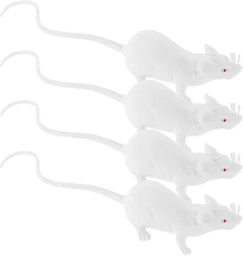 Miniatura 2 de 12 Pcs Realistic Mouse Prank Lifelike Mouse Interactive Mice Creepy Fake Animal for Party Props - Mice Figure Halloween Decorations