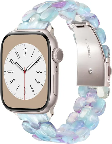 Miniatura 23 de V-MORO - Correas de resina compatibles con Apple Watch Series 11/10/9/8/7 y SE/6/5/4/3/2/1/SE3 de 1.49, 1.57, 1.61, 1.65 pulgadas, correa ligera