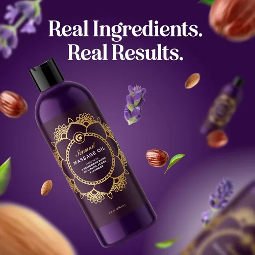 Miniatura 9 de Aceite natural hipoalergénico para terapia en la piel, masaje sensual con aceite puro de lavanda para hombres y mujeres, 8 onzas