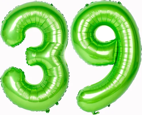 Miniatura 45 de Globo gigante de helio de 40 pulgadas, número 0 rojo, de poliéster, película de aluminio, 0-9, para niña y niño, autoinflable, dígito cero