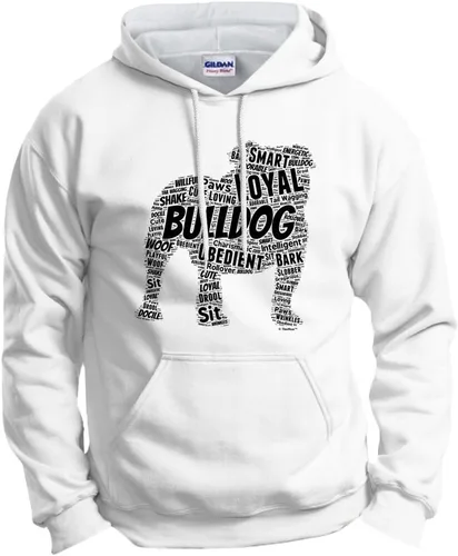 Miniatura 17 de ThisWear Sudadera con capucha con capucha de Bulldog Inglés Word Art Dog Puppy Owner Gift Hoodie