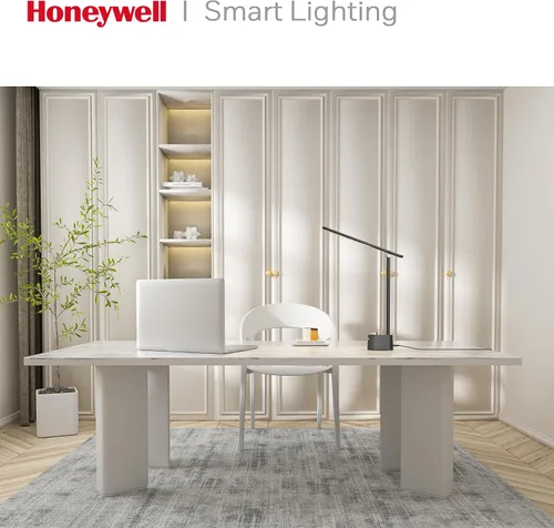 Miniatura 7 de Lámpara de escritorio Honeywell Sunturalux™ LED con puertos de carga USB HWT-H01 - Lámpara de escritorio para cuidar los ojos regulable sin pasos