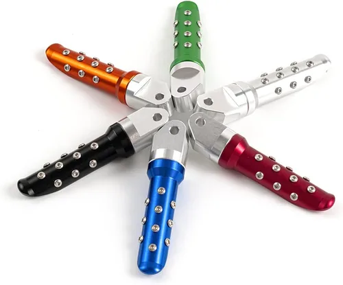 Miniatura 5 de Clavijas de pie delantero de extensión CNC de 0.78 pulgadas, clavijas de pie delanteras elevadoras para Yamaha YZF-R1 2000-2003, YZF1000 R1 Verde