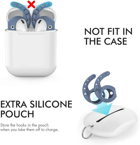 Miniatura 2 de AhaStyle 3 pares de cubiertas de ganchos para las orejas para AirPods, accesorios de silicona compatibles con auriculares Apple AirPods y EarPods