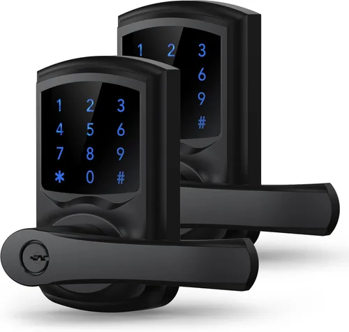 Miniatura 12 de HIDALIFE Cerradura de puerta de entrada sin llave, teclado electrónico con asa, pantalla táctil, bloqueo automático, contraseña antiespía, fácil