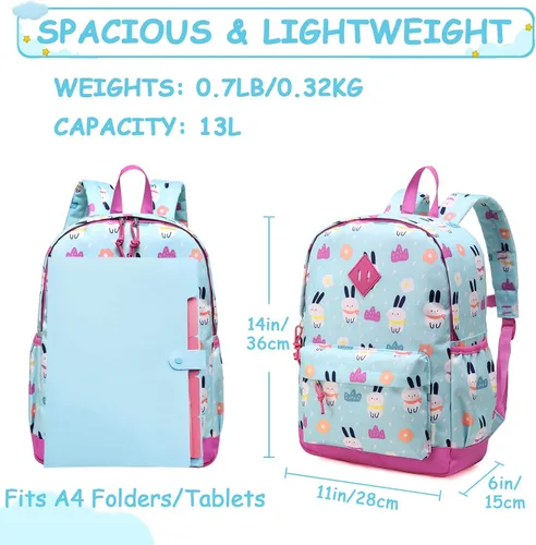 Miniatura 2 de VASCHY - Mochilas para niños y niñas, ligeras, resistentes al agua, con correa para el pecho