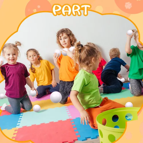 Miniatura 5 de Pelotas de espuma blanca para aliviar el estrés para niños y adultos, juguetes sensoriales para aliviar la ansiedad, TDAH, autismo (blanco)