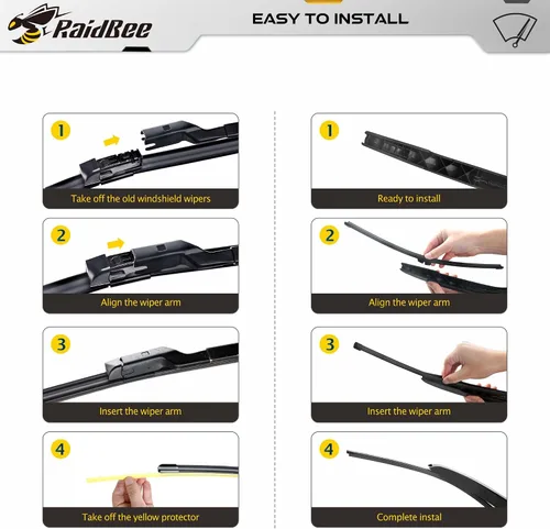 Miniatura 5 de Raidbee® Juego de 3 limpiaparabrisas de 26 + 20 pulgadas con limpiaparabrisas trasero de 12 pulgadas para BMW X3 2018 2019 2020 2021 2022/BMW X4