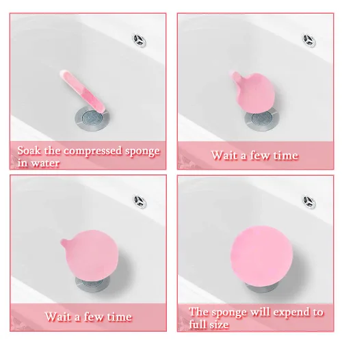 Miniatura 7 de 120 esponjas faciales comprimidas, esponja limpiadora facial, almohadillas de esponja para eliminación de maquillaje, esponja redonda exfoliante