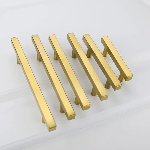Miniatura 5 de Goldenwarm Paquete de 5 manijas negras de gabinete de 2-1/2 pulgadas (2.520 in) color negro mate, tiradores de cajón en T para armarios de cocina