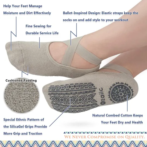 Miniatura 2 de Ozaiic Non Slip Socks for Yoga Pilates Barre Fitness Hospital Socks for Women