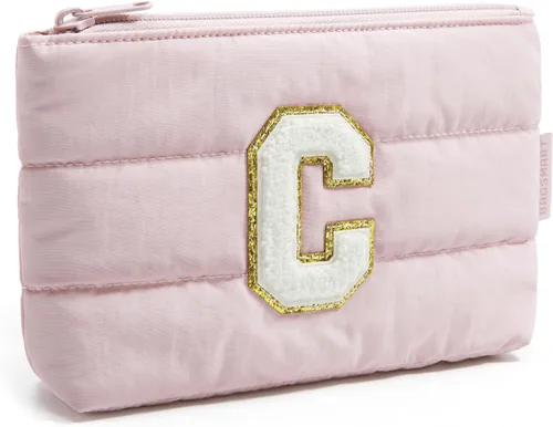 Miniatura 15 de BAGSMART Pequeña bolsa de maquillaje, neceser portátil esponjoso con cierre de cremallera con encanto, organizador de viaje resistente al agua