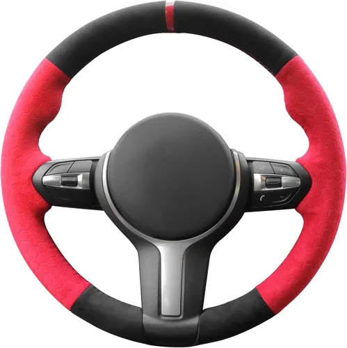 Miniatura 37 de MEWANT - Funda para volante de automóvil cosida a mano de Athsuede para BMW F87 M2 F80 M3 F82 M4 M5 F12 F13 M6 F85 X2 X5 M F86 X6 M F33 F30 M