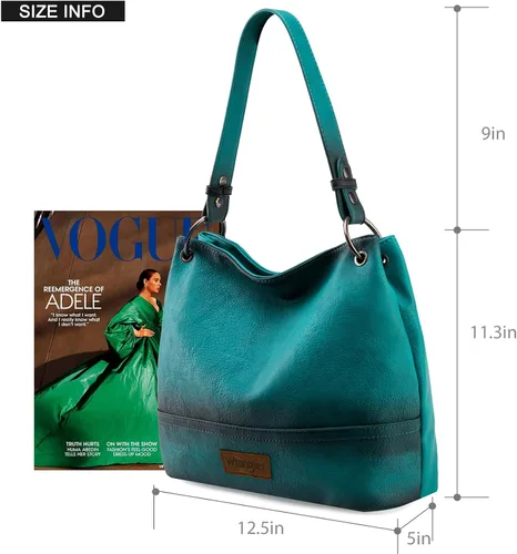 Miniatura 42 de Wrangler Hobo - Bolsas para mujer de cuero vegano con asa superior, bolsos de hombro y bolsos