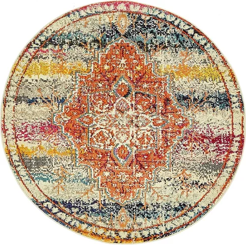 Miniatura 14 de Unique Loom Vita Collection - Alfombra vintage tribal sudoccidental sobreteñida (2 pies x 6 pies 7 pulgadas, para pasillo, turquesa/amarillo)