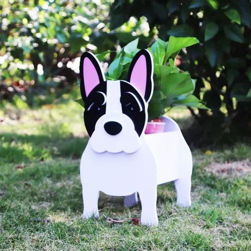 Miniatura 12 de Beagles - Contenedor para plantas con forma de perro, para amantes de las mascotas, maceta de PVC lindo para perros, macetas de cara para decoración