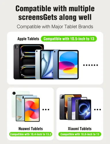 Miniatura 3 de Nillkin Soporte adhesivo delgado para iPad, soporte multiángulo para tablet con parte trasera magnética para iPad/Galaxy Tab y todas las tabletas