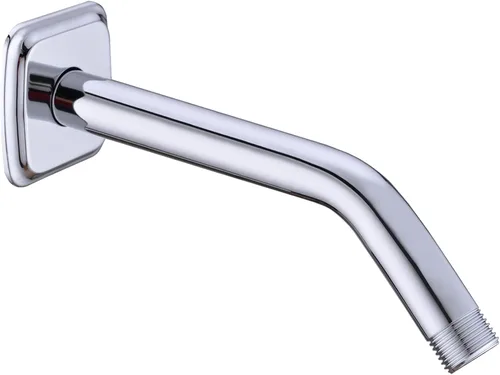 TRUSTMI Brazo de ducha en ángulo con brida montado en la pared, tubo de extensión de repuesto curvado de 9 pulgadas para cabezal de ducha fijo,