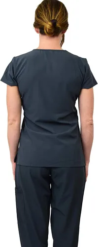 Miniatura 3 de Green Town Women's Jogger Scrub Set Medical Nursing GT 4FLEX Top and Pant Solid Colors and Prints