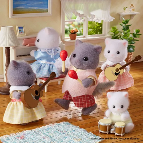 Miniatura 5 de Calico Critters - Familia de gatos persas - Set de 4 figuras de muñecos coleccionables para niños de 3+ años