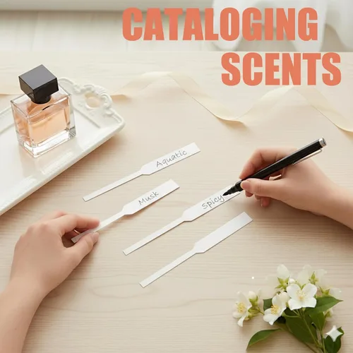 Miniatura 3 de 300 tiras probadoras de perfume, fragancia desechable, papel de aroma para difusores de aromaterapia, aceites esenciales y muestreo de perfumes