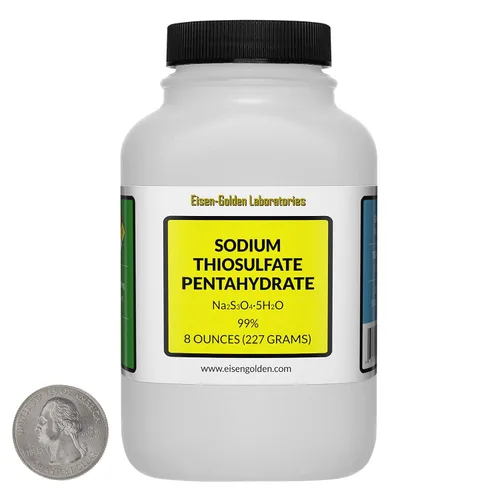 Miniatura 7 de Tiosulfato de sodio pentahidrato [Na2S3O3.5H2O] Cristales de grado AR 99% 1 Lb en dos botellas