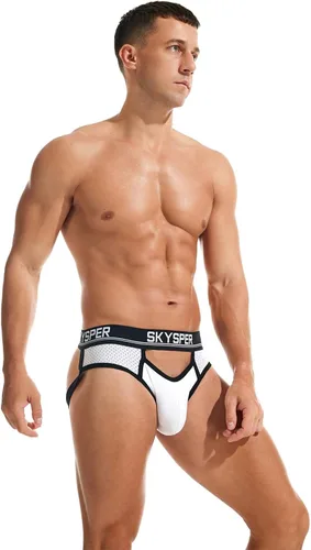Miniatura 66 de SKYSPER Jock Strap Athletic Supporter para hombres Sexy Jockstrap Ropa interior masculina