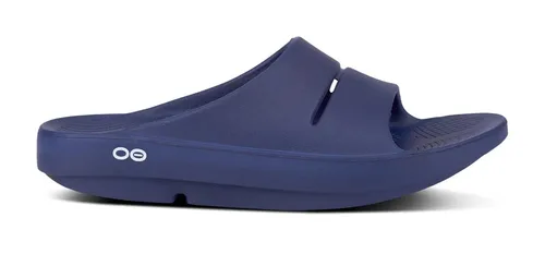 Miniatura 2 de OOFOS - Unisex OOahh Sport - Sandalia deslizante de recuperación post run, Azul marino