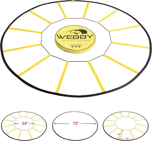 Miniatura 4 de Webby Agility Trainer – Circle Speed and Agility Ladder for High Intensity Reactive Footwork Drills and Skills – A Circular Piece of Reaction