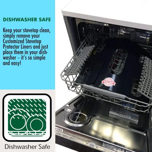 Miniatura 6 de Protectores de estufa Premium Plus para la gama de gas Frigidaire modelo FGGF3036TFC, corte personalizado, revestimiento de estufa fácil de limpiar