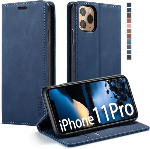 Miniatura 14 de japezop Funda compatible con iPhone 11, iPhone 11 con bloqueo RFID, soporte de tarjetero, funda de cuero con tapa para iPhone 11 de 6.1 pulgadas