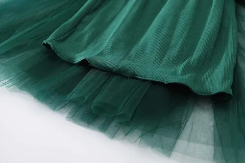 Miniatura 4 de BTGIXSF - Vestido tipo tutú para niña, vestido sin mangasmanga larga para niña, vestido de verano de tul para niña