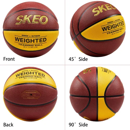 Miniatura 9 de SKEO Weighted Basketball, 2.2/3/3.3LBS 28.5"/29.5" Trainer Heavy Basketballs Made of Composite, Indoor Outdoor Training Ball for Improving Handling
