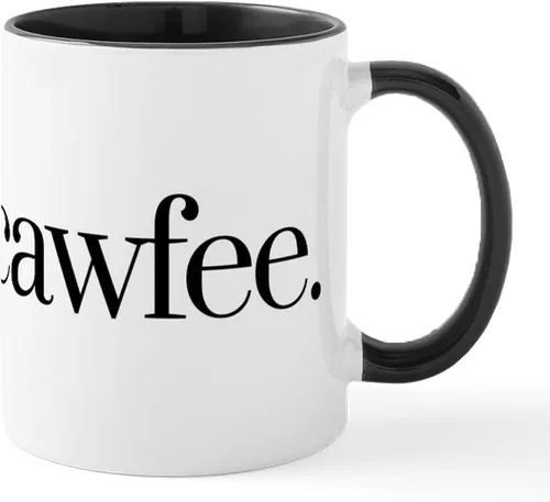 Miniatura 20 de CafePress Cawfee - Taza de café de cerámica (11.0 fl oz)