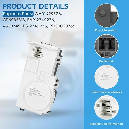 Miniatura 3 de Cerradura de puerta de lavadora WH01X29528 mejorada para GE, apto para GFW510SCN0WW GFW510SCN1WW GFW510SCN2WW GFW510SCN3WW GFW510SCN4WW GFW510SCN5WW