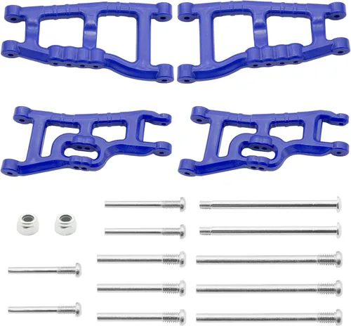 OGRC - Paquete de 4 brazos de suspensión delantera y trasera de plástico para 1/10 Traxxas Slash 2WD F-150 de repuesto de 2555 3631 (azul)