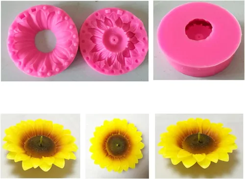 Miniatura 3 de Molde de silicona de girasol 3D para fondant, chocolate, caramelo, pastel, decoración, vela, jabón, hornear, pastelería, arcilla polimérica