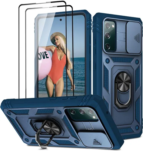 Miniatura 12 de Jeylly Funda para Samsung Galaxy S22 5G con [2 protectores de pantalla de vidrio templado], a prueba de golpes, grado militar, funda protectora