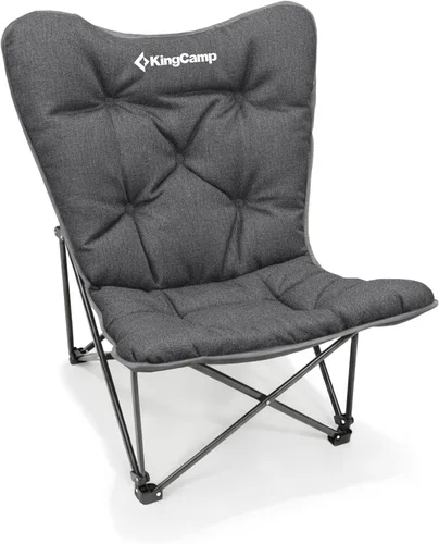 KingCamp Silla de mariposa XL de gran tamaño para adultos, sillas de campamento acolchadas plegables cómodas, 300 libras, resistente con respaldo