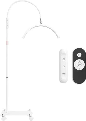 Miniatura 8 de Mznoo Luz de media luna con ruedas, lámpara de pestañas LED de 2500LM para extensiones de pestañas, luz de luna flexible para tecnología de Negro