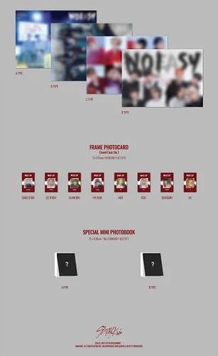 Miniatura 4 de Stray Kids NOEASY 2nd Album Jewel Case I.N Cover CD+20p PhotoBook+1p Sticker+1p PhotoCard+Message PhotoCard Set+Tracking Kpop Sealed