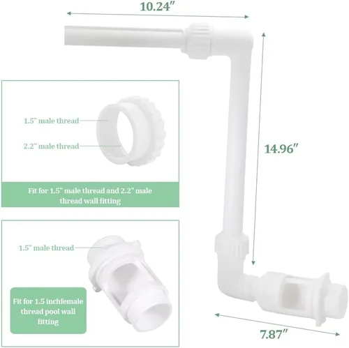 Miniatura 2 de Fuente de piscina para piscina, rociador de cascada para piscina, rociador divertido para piscina con rosca de 1.5 pulgadas para natación
