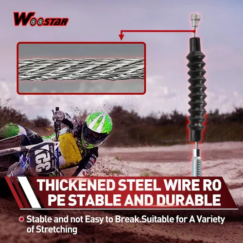 Miniatura 3 de WOOSTAR Cable de embrague de 40.16" con ajustador de reemplazo para moto de cross 125cc 150cc 200cc 250cc, ATV de 4 ruedas, quad, buggy arenoso