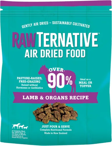 Grandma Mae's Country Naturals RawTernative - Alimento para perros secado al aire (3 libras de órganos de cordero y cordero)