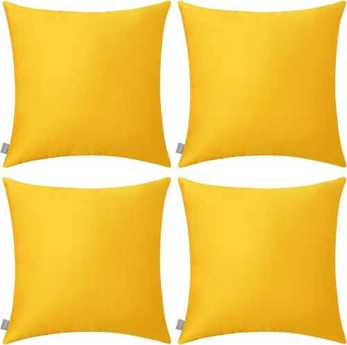 Miniatura 49 de Thmyo - Paquete de 4 fundas de almohada decorativas de 100 % algodón para lumbar, cómodas, sólidas, para Navidad/Halloween, fundas de cojín Blanco