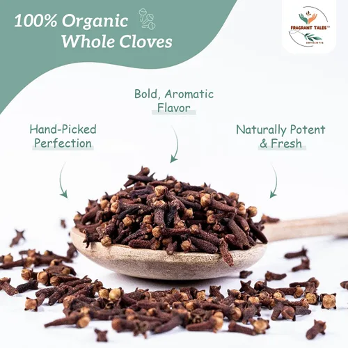 Miniatura 9 de Fragrant Tales Clavos enteros orgánicos, certificados por USDA, seleccionados a mano de Sri Lanka, 3.5 oz (100 g), bolsa resellable
