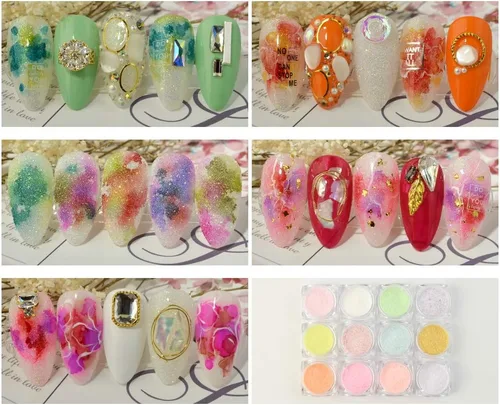 Miniatura 3 de 12 botellas de uñas con purpurina de azúcar en polvo holográfico brillante de azúcar para uñas, decoración de uñas, manualidades