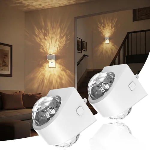 Miniatura 32 de JandCase Luces nocturnas enchufables a la pared, proyector de estrellas, luz nocturna de galaxia automática 3CCT, enchufe con sensor de luz